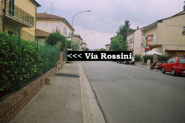 Foto di via Battisti all'altezza di via Rossini