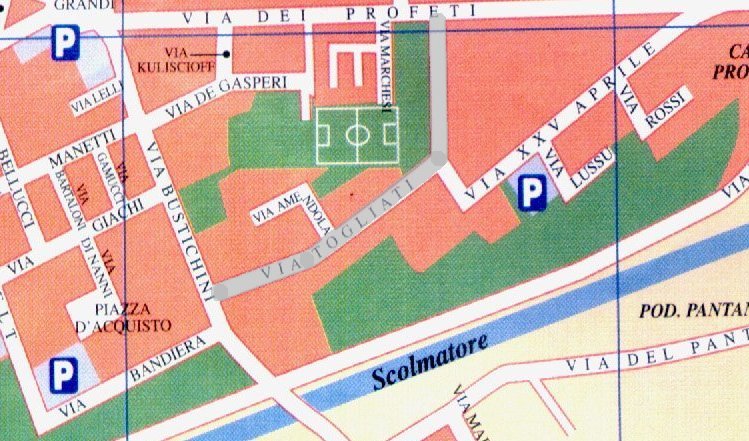 Piantina di via Togliatti